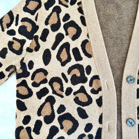 Pristine Kule Animal Print v-neck Cardigan XL - Picture 7 of 14